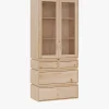 Muebles LUFE Vitrinas^LIBE vitrina con 4 cajones 78x188