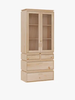 Muebles LUFE Vitrinas^LIBE vitrina con 4 cajones 78x188