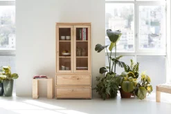 Muebles LUFE Vitrinas^LIBE vitrina con 2 cajones 78x171