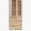 Muebles LUFE Vitrinas^LIBE vitrina con 4 cajones 78x198