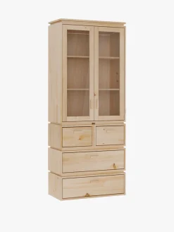 Muebles LUFE Vitrinas^LIBE vitrina con 4 cajones 78x198