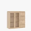 Muebles LUFE Vitrinas^LIBE vitrina con cajonera 117x115