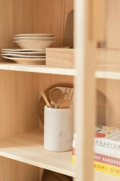 Muebles LUFE Vitrinas^LIBE vitrina doble con 2 cajones 157x143