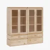 Muebles LUFE Vitrinas^LIBE vitrina doble con 4 cajones 157x161
