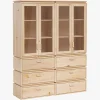 Muebles LUFE Vitrinas^LIBE vitrina doble con 6 cajones 157x198