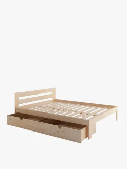 Muebles LUFE Camas Dobles Con Cajones|Camas 150^LORE cama doble 150 con 1 cajón