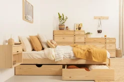Muebles LUFE Camas Dobles Con Cajones|Camas 180^LORE cama doble 180 con 2 cajones