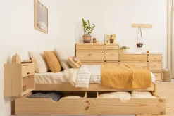 Muebles LUFE Camas Dobles Con Cajones|Camas 135^LORE cama doble 135 con 1 cajón