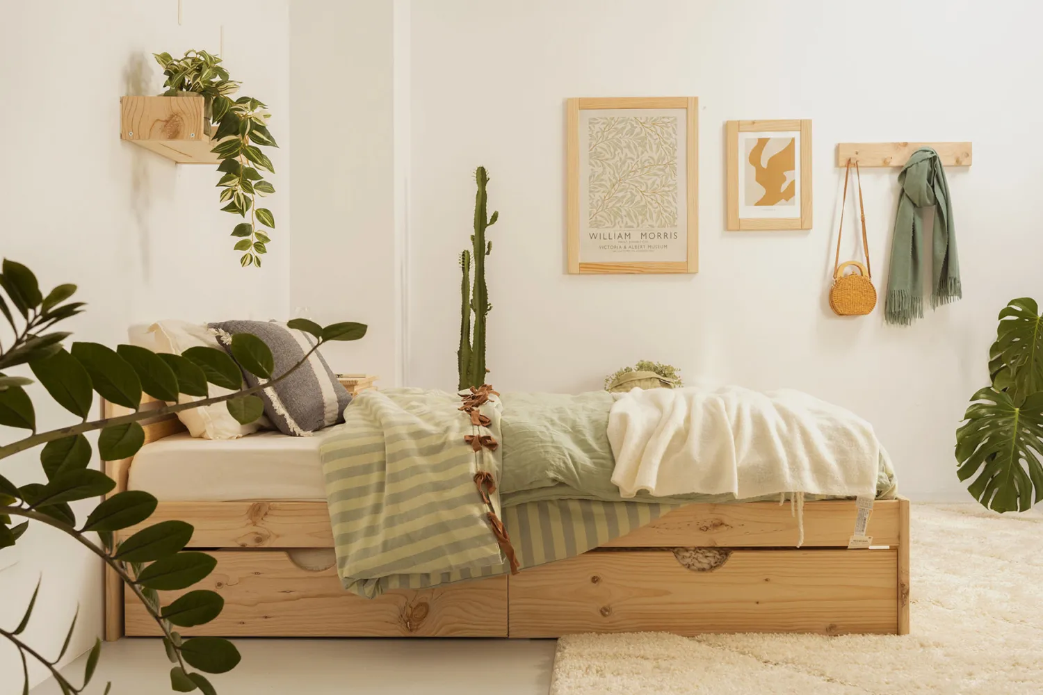 Muebles LUFE Camas Individuales Con Cajones|Camas 90^LORE cama individual 90 con 2 cajones