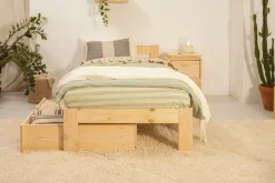 Muebles LUFE Camas Individuales Con Cajones|Camas 90^LORE cama individual 90 con 2 cajones