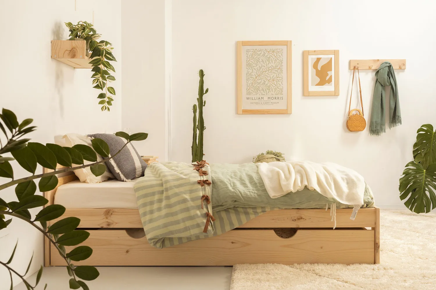 Muebles LUFE Camas Individuales Con Cajones|Camas 80^LORE cama individual 80 con 1 cajón