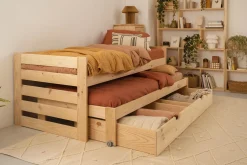 Muebles LUFE Camas Nido|Camas 80^LORE cama nido 80 compacta con 1 cajón