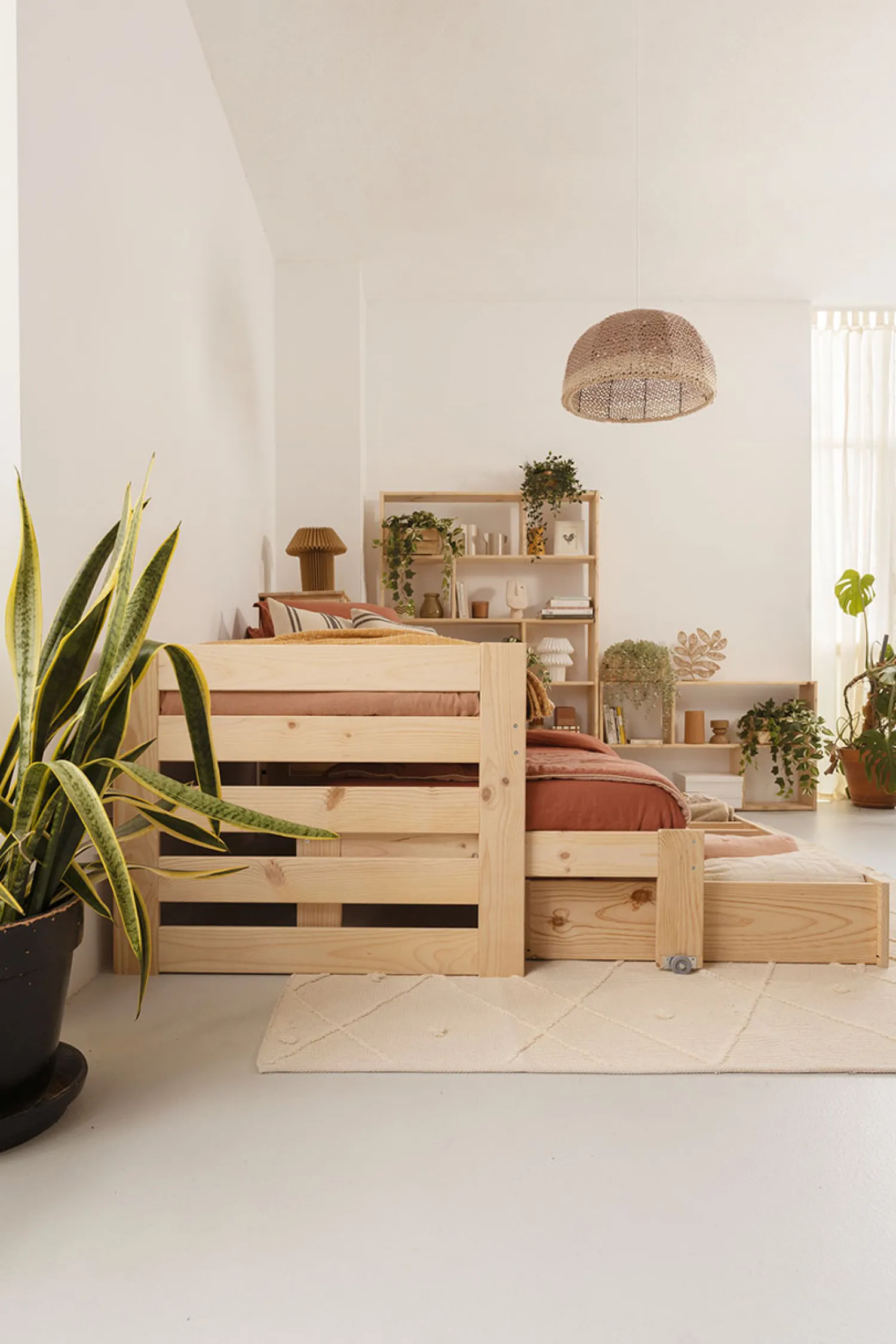 Muebles LUFE Camas Nido|Camas 80^LORE cama nido 80 compacta con 1 cajón