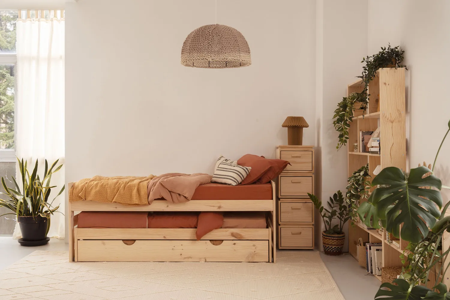 Muebles LUFE Camas Nido^LORE cama nido compacta 90 triple