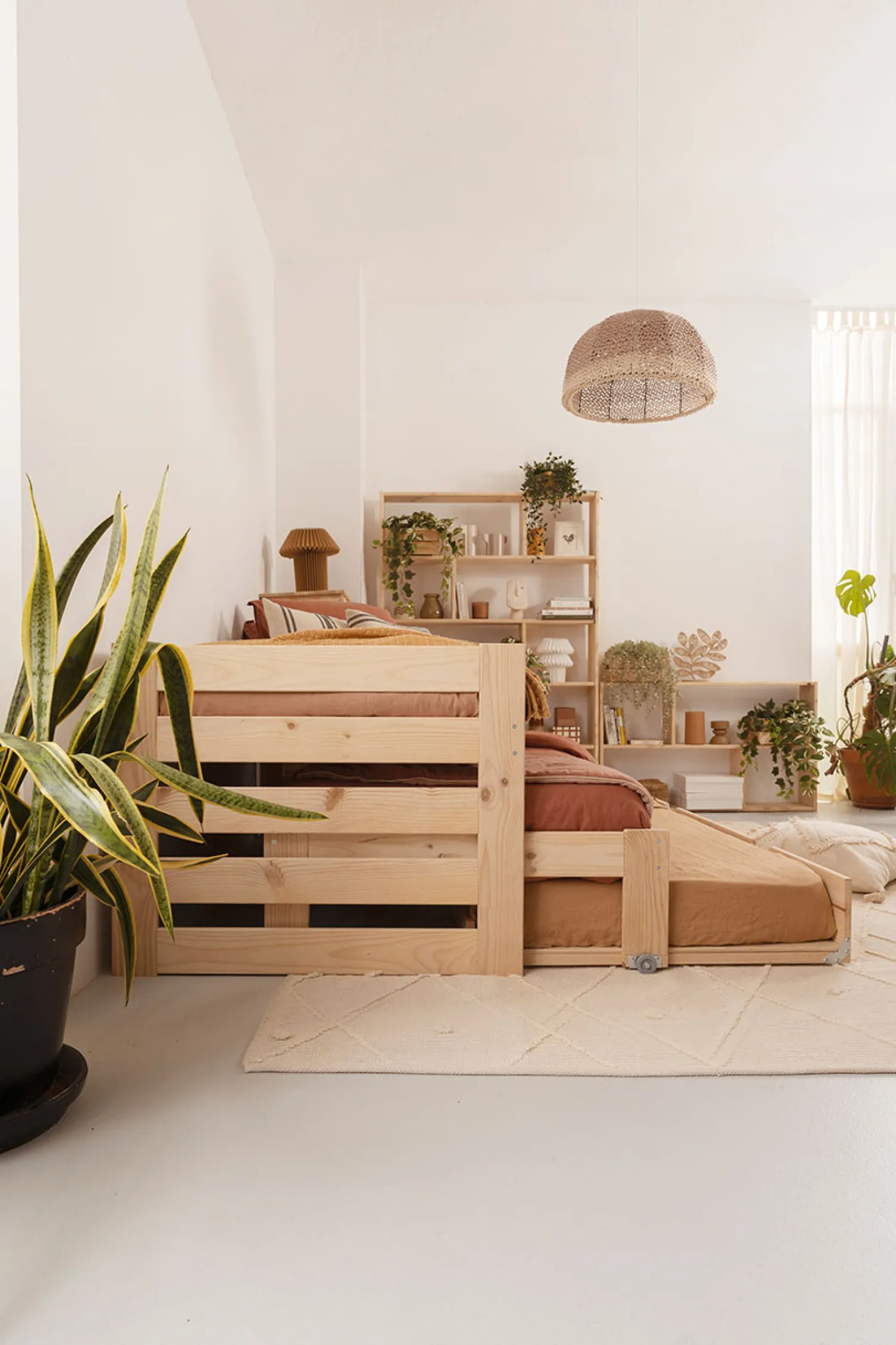 Muebles LUFE Camas Nido^LORE cama nido compacta 90 triple