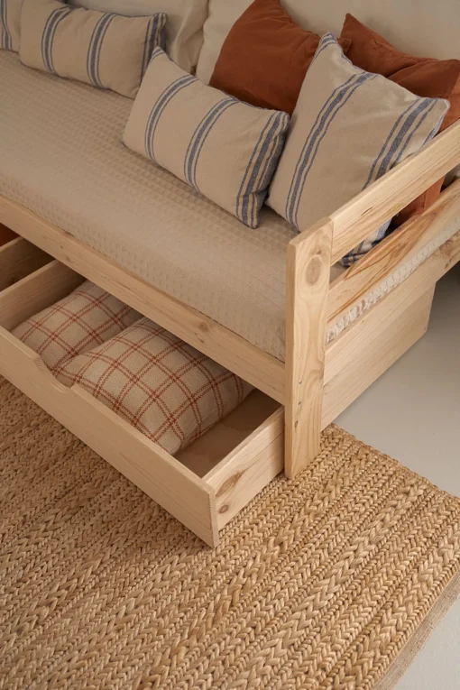 Muebles LUFE Divanes|Divanes^LORE diván 90 con colchón, respaldo y 1 cajón