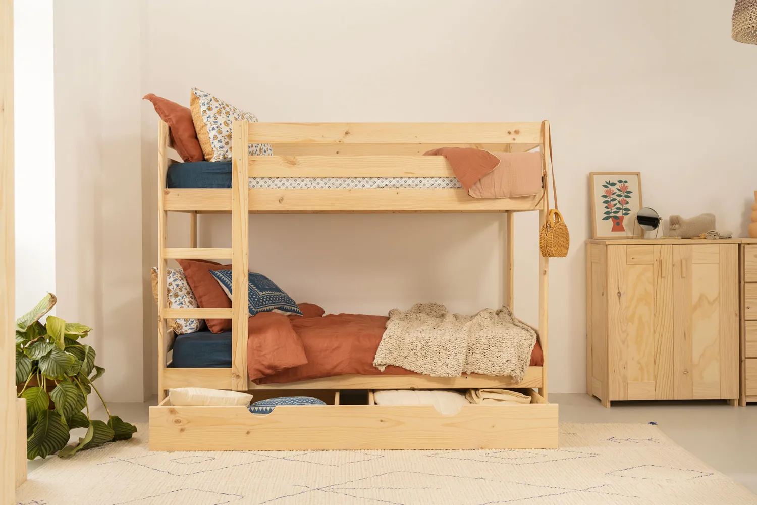 Muebles LUFE Literas Infantiles Y Adultos^LORE litera 80 con 1 cajón