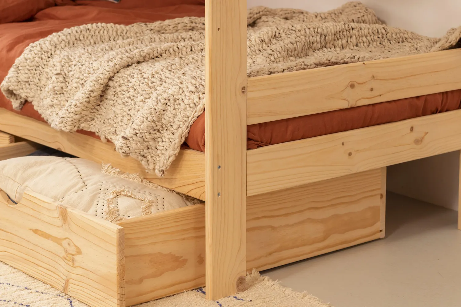Muebles LUFE Literas Infantiles Y Adultos^LORE litera 90 con 2 cajones