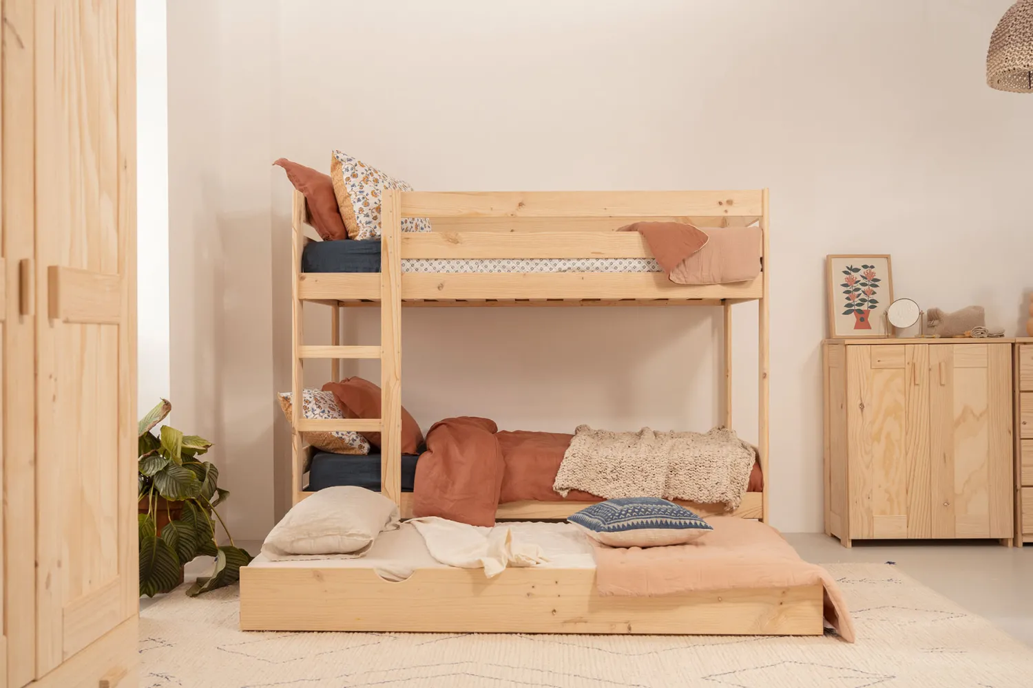 Muebles LUFE Literas Infantiles Y Adultos^LORE litera 80 con nido