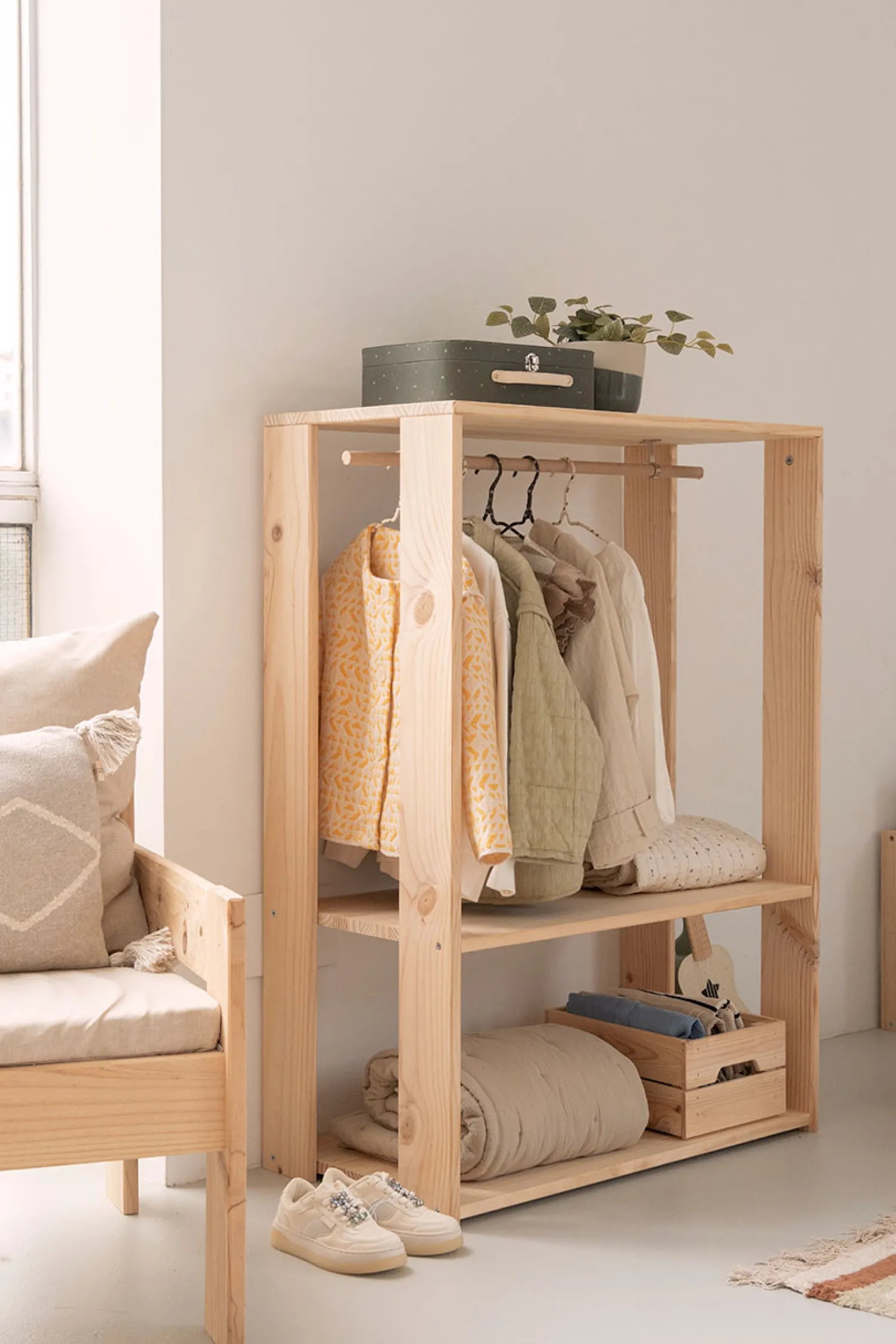 Muebles LUFE Armarios Y Alacenas^MONTESSORI armario infantil abierto