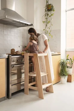 Muebles LUFE Bancos Y Taburetes^MONTESSORI torre de aprendizaje