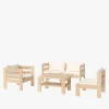 Muebles LUFE Conjuntos De Exterior^OREKA conjunto sofá modular con mesa para exterior