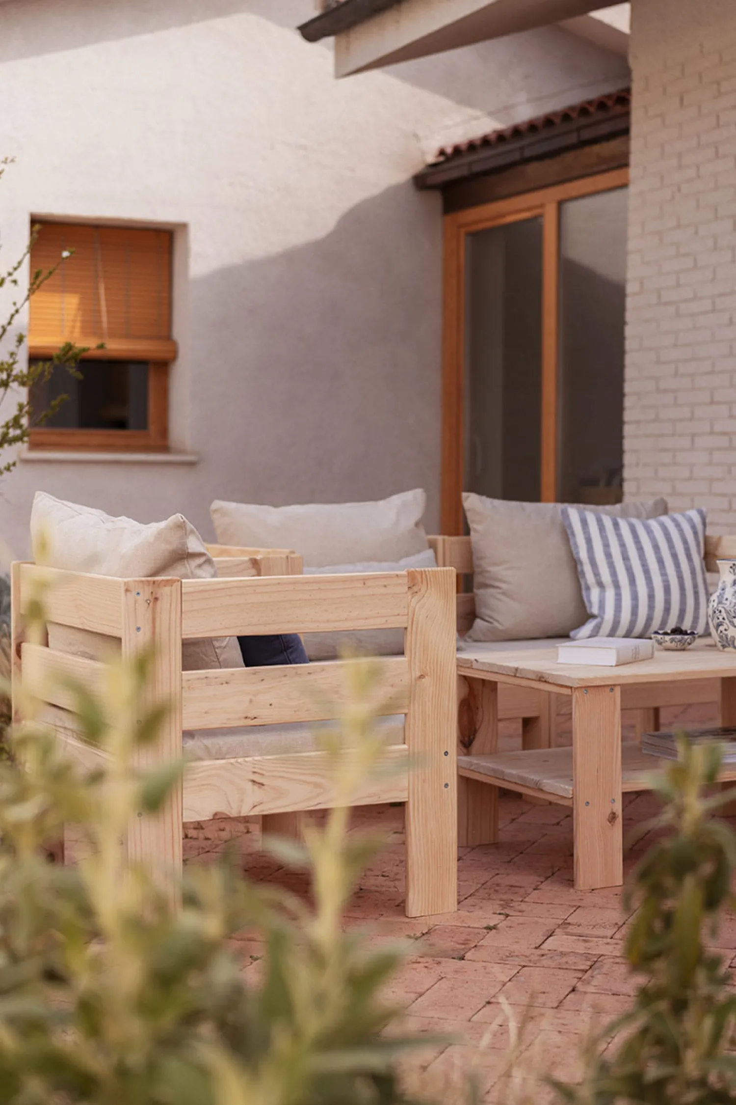 Muebles LUFE Sillones Y Puffs Para Exterior^OREKA sillón modular con 2 brazos para exterior
