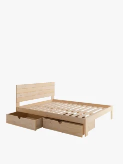 Muebles LUFE Camas Dobles Con Cajones|Camas 150^TESTA cama doble 150 con 2 cajones