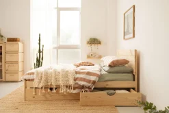 Muebles LUFE Camas Dobles Con Cajones|Camas 150^TESTA cama doble 150 con 2 cajones