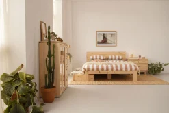 Muebles LUFE Camas Dobles Con Cajones|Camas 135^TESTA cama doble 135 con 2 cajones