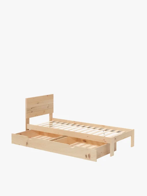 Muebles LUFE Camas Individuales Con Cajones|Camas 90^TESTA cama individual 90 con 1 cajón