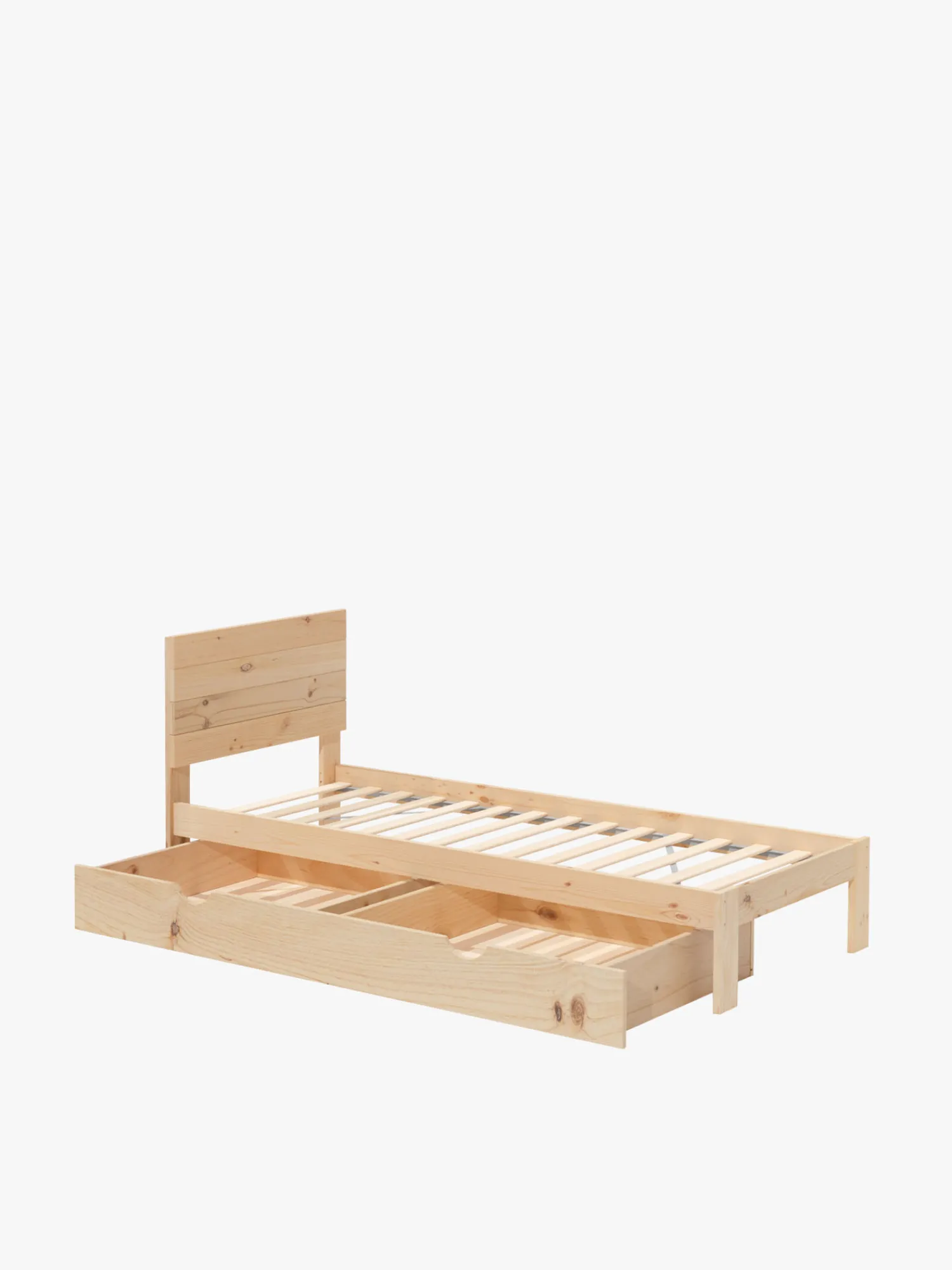 Muebles LUFE Camas Individuales Con Cajones|Camas 90^TESTA cama individual 90 con 1 cajón