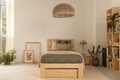 Muebles LUFE Camas Individuales Con Cajones|Camas 90^TESTA cama individual 90 con 1 cajón