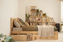 Muebles LUFE Camas Individuales Con Cajones|Camas 90^TESTA cama individual 90 con 2 cajones