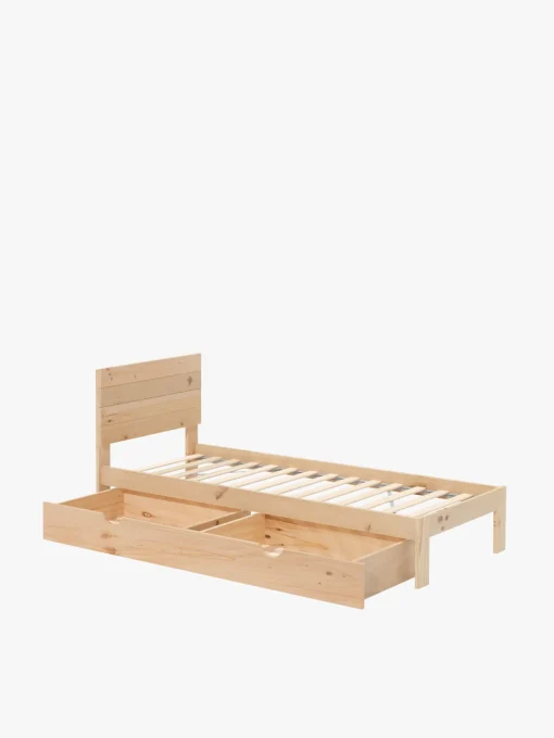 Muebles LUFE Camas Individuales Con Cajones|Camas 80^TESTA cama individual 80 con 1 cajón