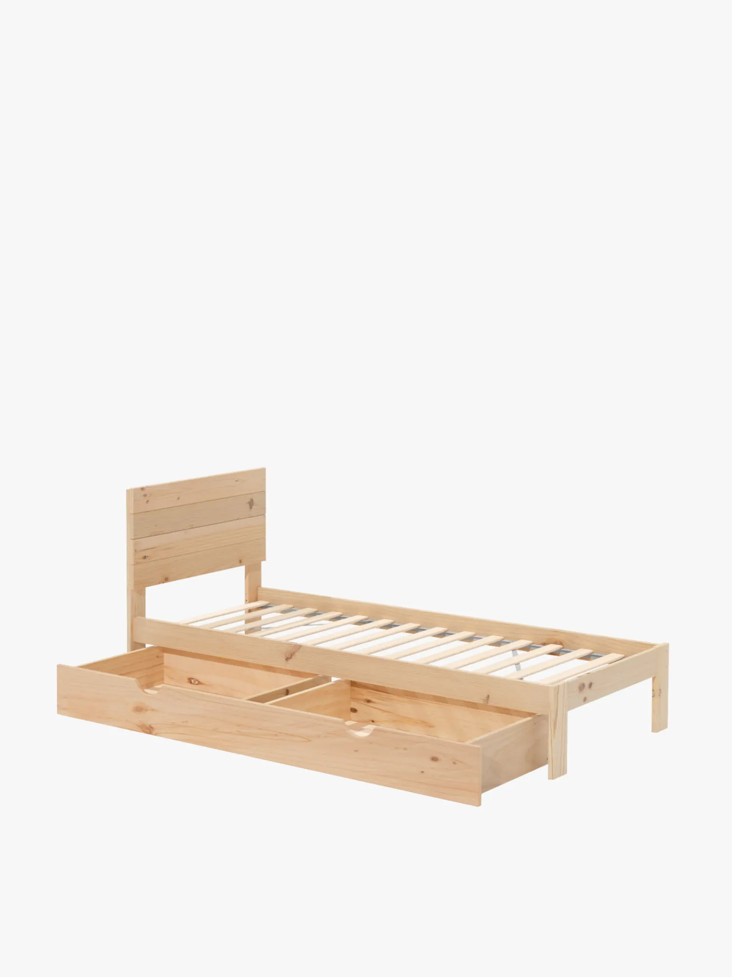 Muebles LUFE Camas Individuales Con Cajones|Camas 80^TESTA cama individual 80 con 1 cajón