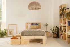 Muebles LUFE Camas Individuales Con Cajones|Camas 80^TESTA cama individual 80 con 1 cajón