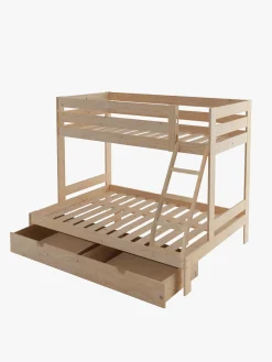 Muebles LUFE Literas Triples^TRIOLO litera triple 135 con 1 cajón