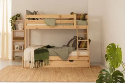 Muebles LUFE Literas Triples^TRIOLO litera triple 140 con 2 cajones