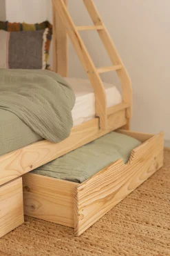 Muebles LUFE Literas Triples^TRIOLO litera triple 140 con 2 cajones